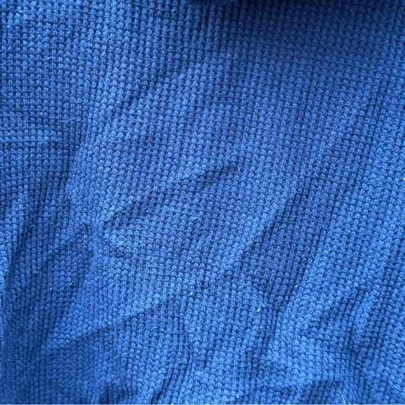 Posh Peanut Blue Ribbed Long Sleeve Pajamas - Picture 2 of 4